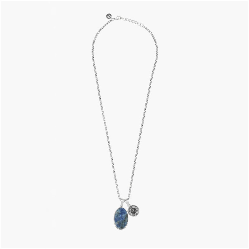 Colar Palau Homem Medalha Azul
