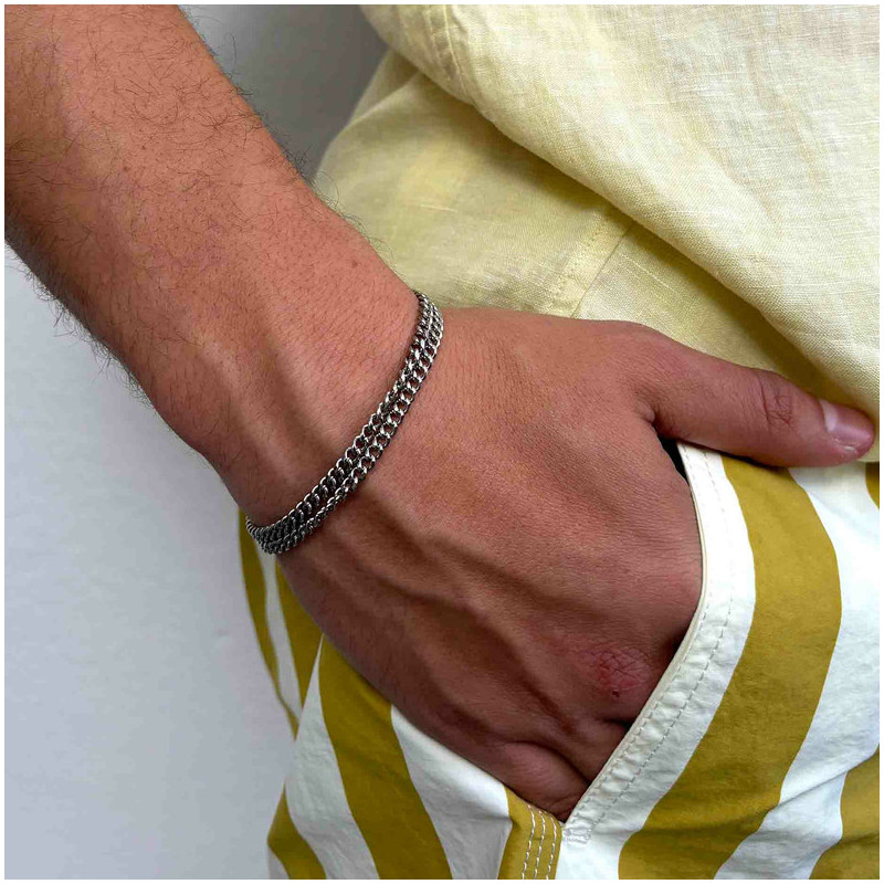 Pulseira Homem Txema Prateada