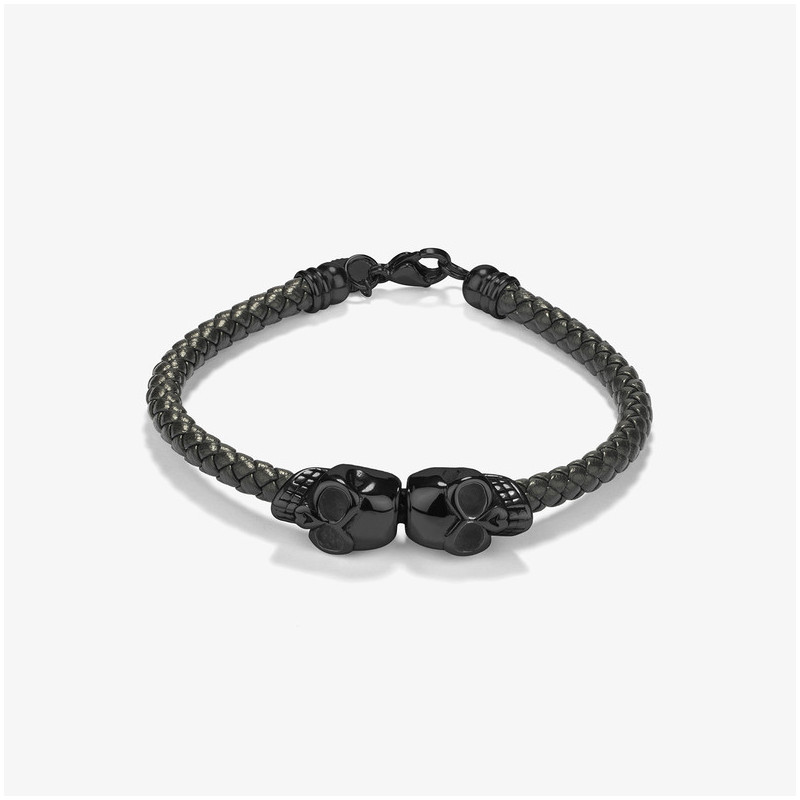 Pulseira Homem Pirate Couro Preto