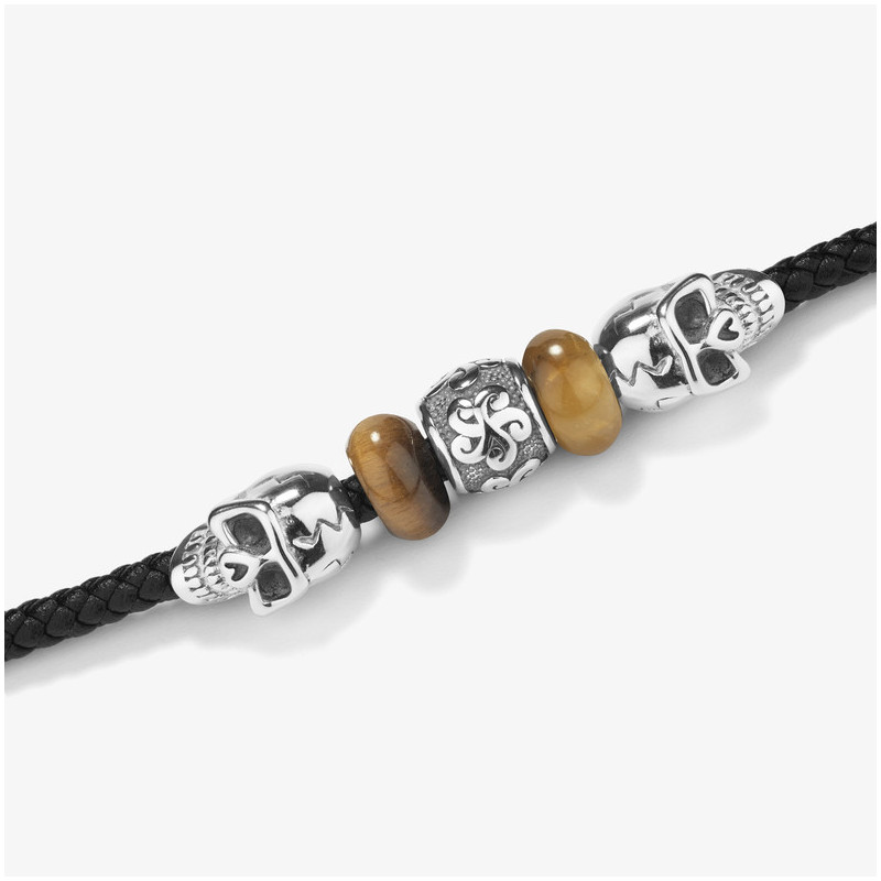 Pulseira Homem Pirate Esferas Prata