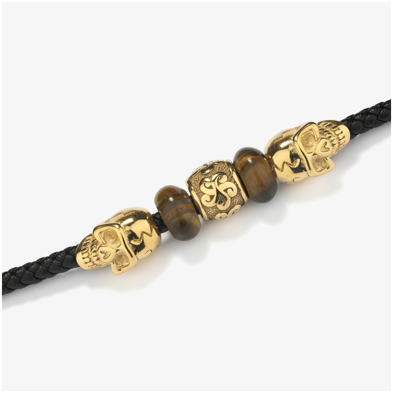 Pulseira Homem Pirate Esferas Ouro