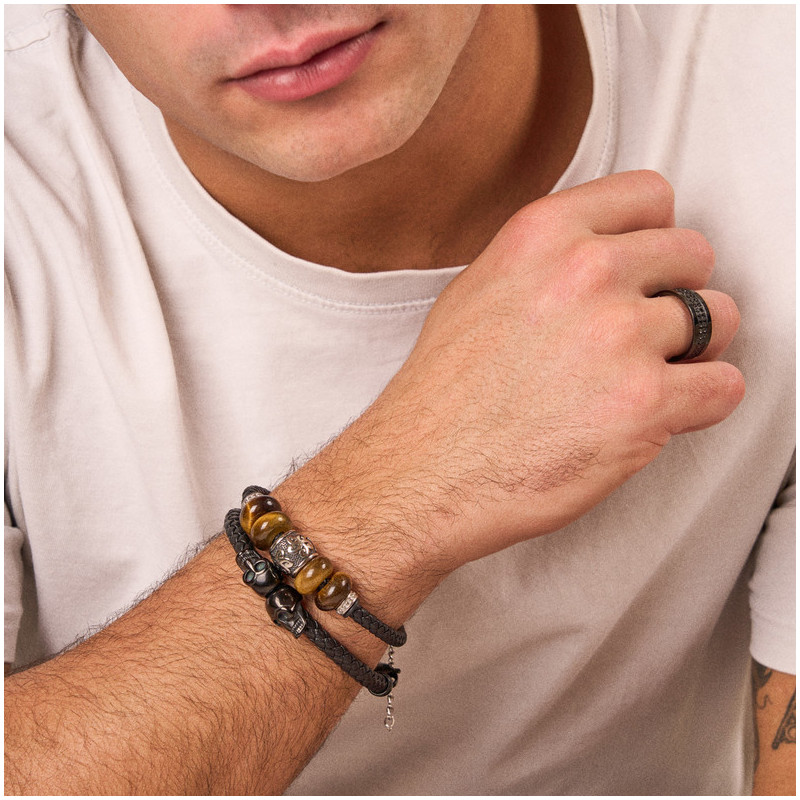 Pulseira Homem Tiger Prata
