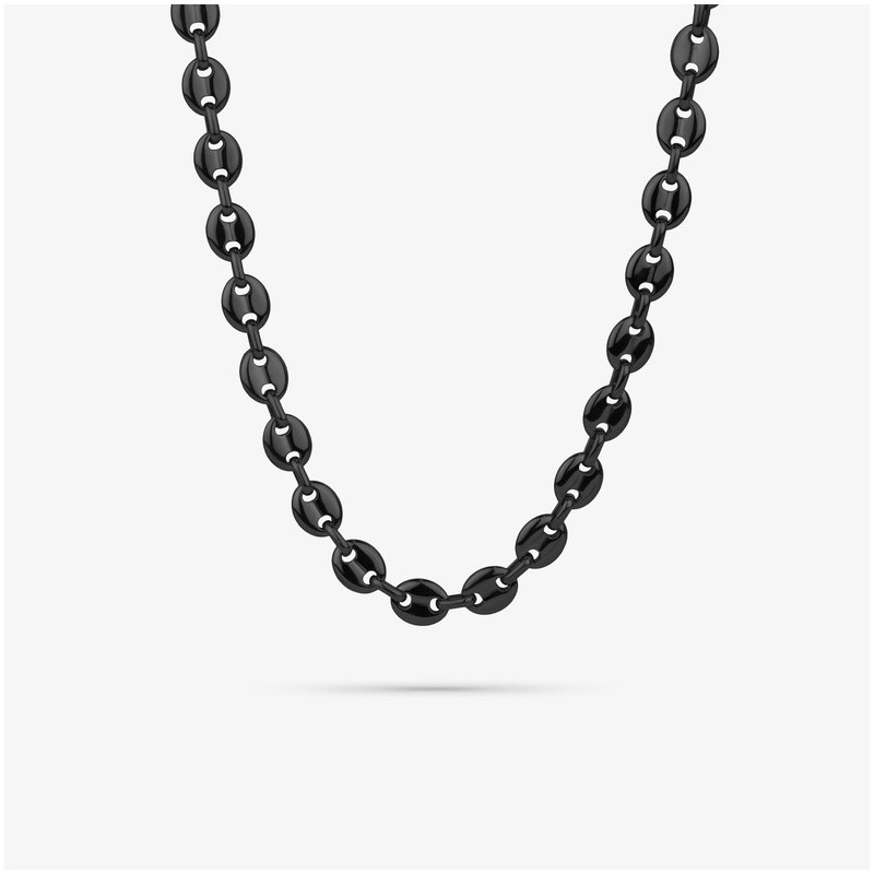 Colar Homem Cadeado Padlock Preto