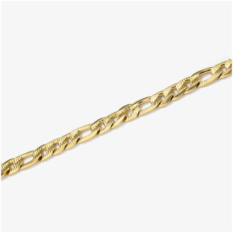 Bracelete Homem Padlock Texturado Ouro