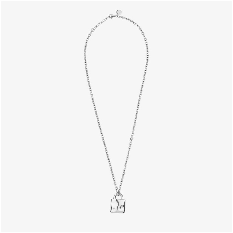 Colar Homem Cadeado Padlock Prata