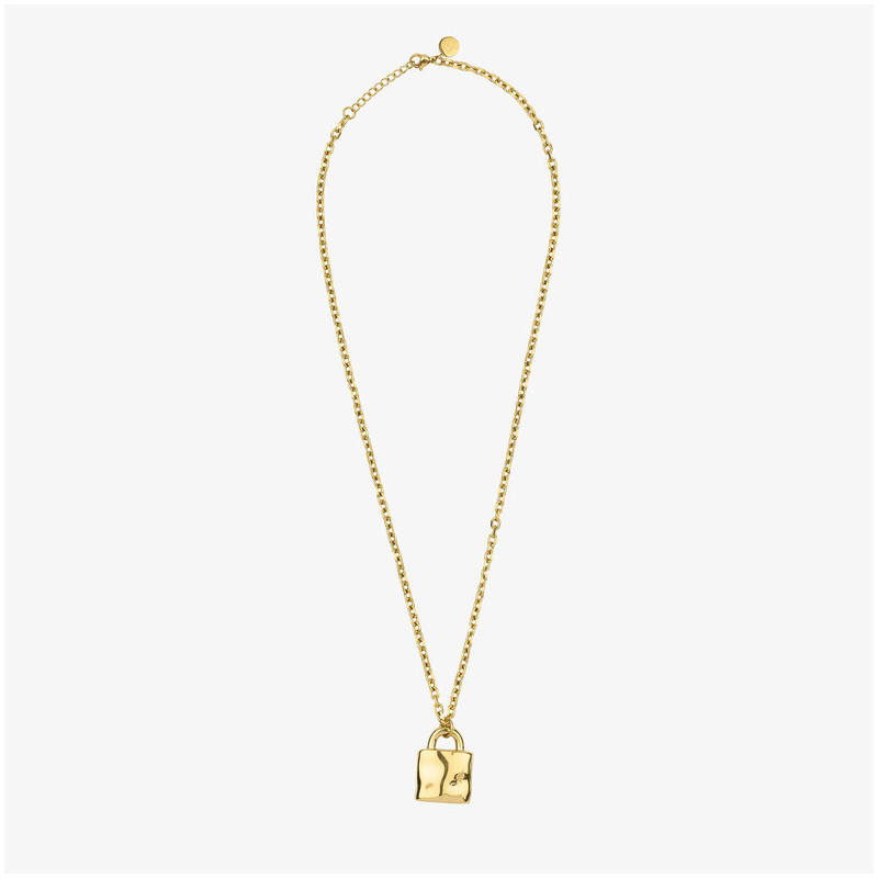 Colar Homem Cadeado Padlock Ouro