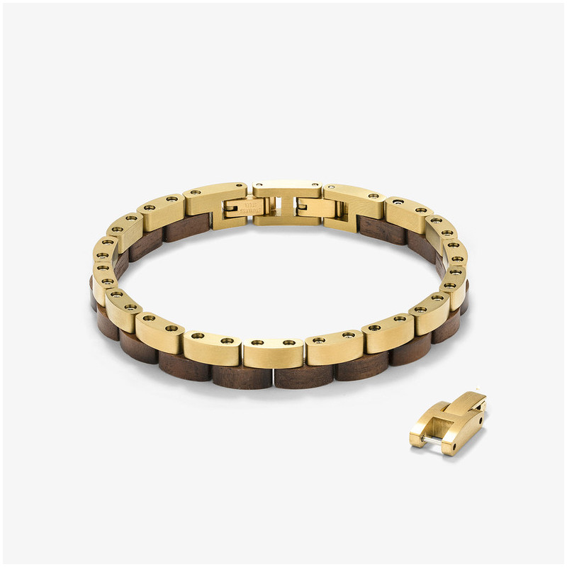 Pulseira Homem Nature Ouro/Wood