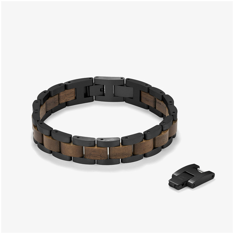 Pulseira Homem Nature Preto/Wood Multi