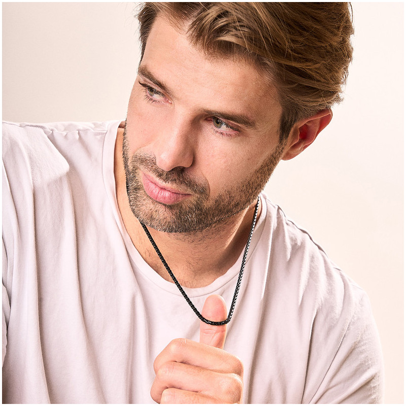 Pulseira Homem Nusa Preto | Elegância Contemporânea
