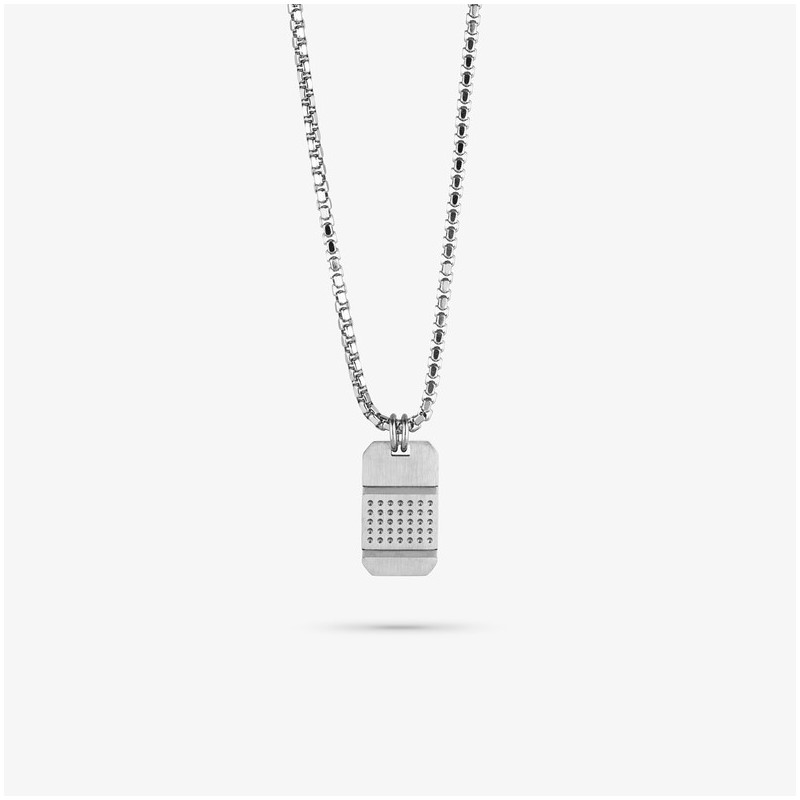 Colar Homem Lombok Placa Silver | Estilo Contemporâneo e Versátil