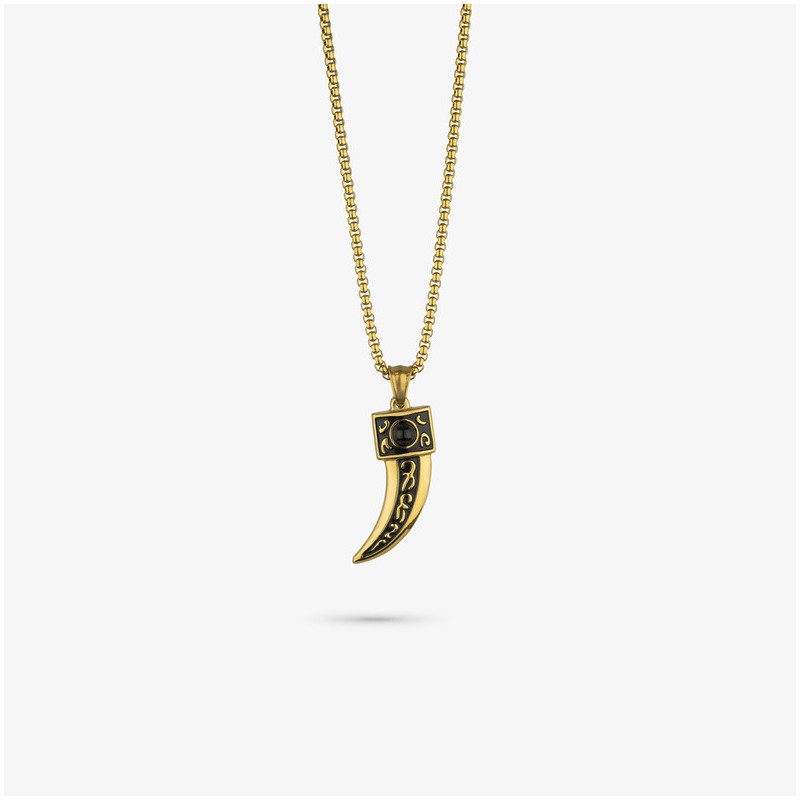 Colar Homem Lombok Horn Ouro | Força e Sofisticação