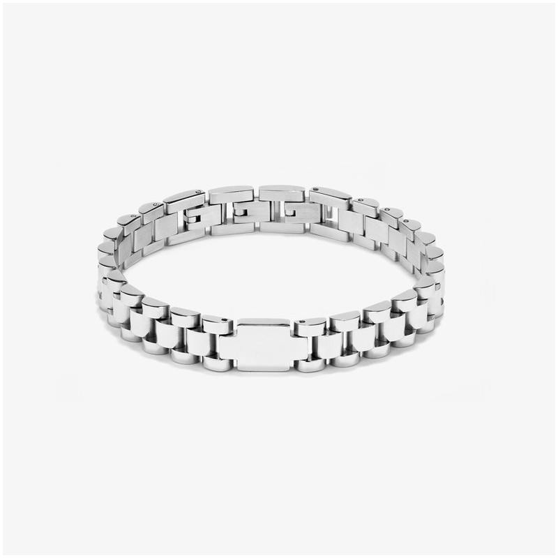Pulseira Homem Prata Cross | Elos Cruzados com Estilo
