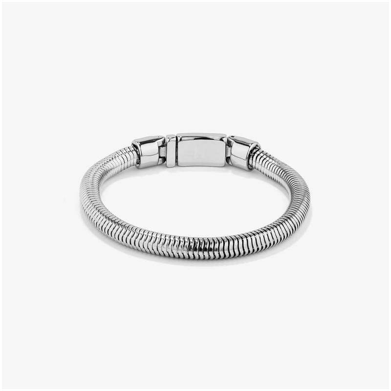 Pulseira Homem Vibrance Snake Prata | Design Elegante e Atemporal
