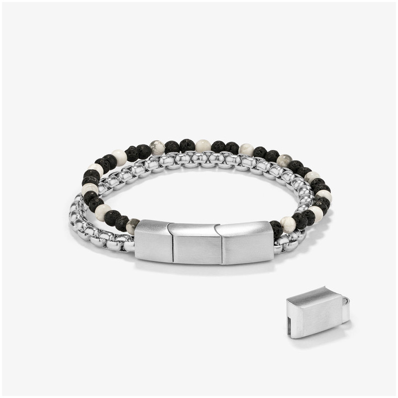 Pulseira Homem Bali Beads Prata | Modernidade e Elegância