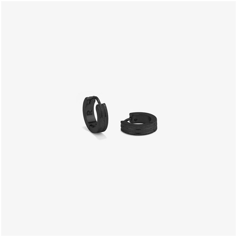 Brincos Homem Atlante Loop Preto | Modernidade e Estilo