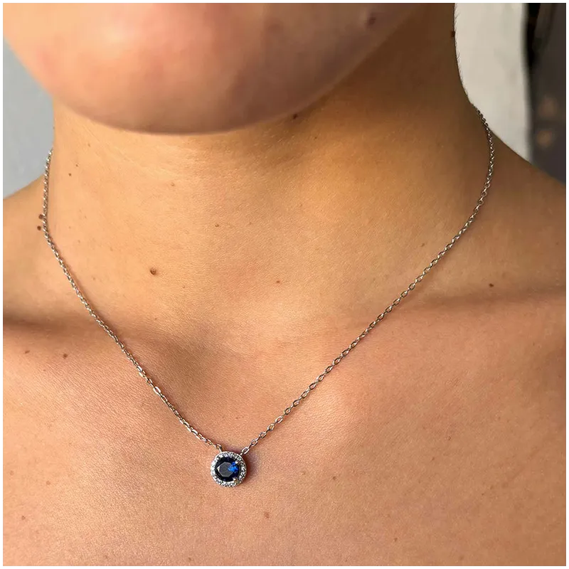 Colar de Prata redondo zircónia coleção CROWN Radiant