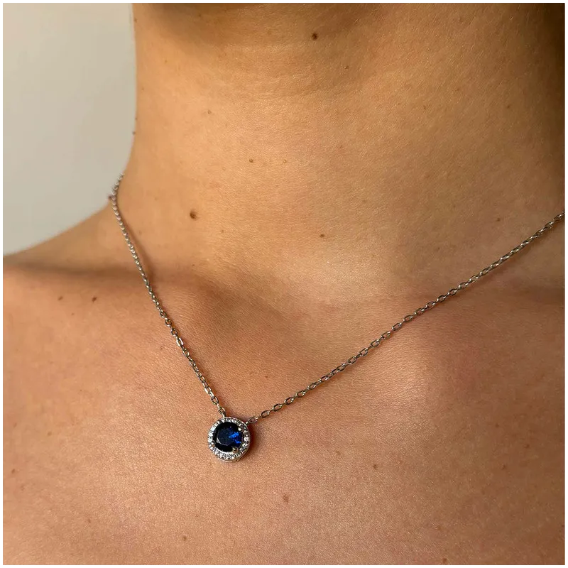 Colar de Prata redondo zircónia coleção CROWN Radiant