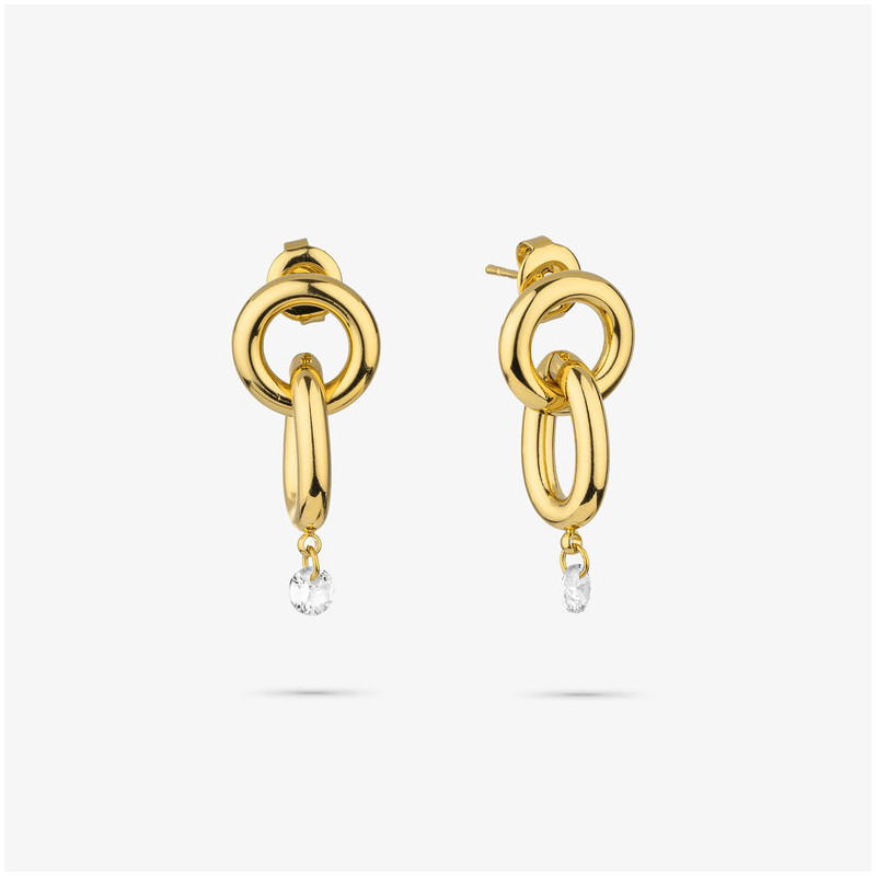 Brincos Mulher Zendaya Loop Ouro | Design com Formas Curvas