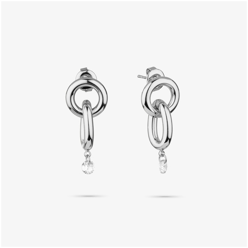 Brincos Mulher Zendaya Loop Prata | Design Elegante e Contemporâneo