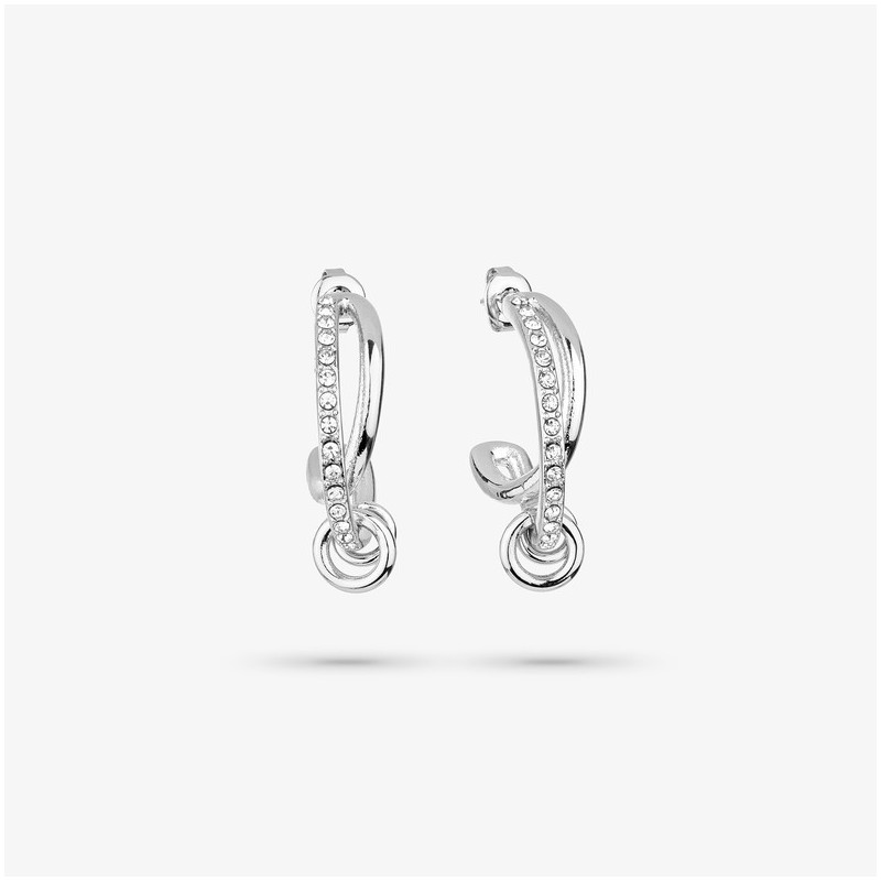 Brincos Mulher Zendaya Moon Prata | Design Elegante em Meia-Lua