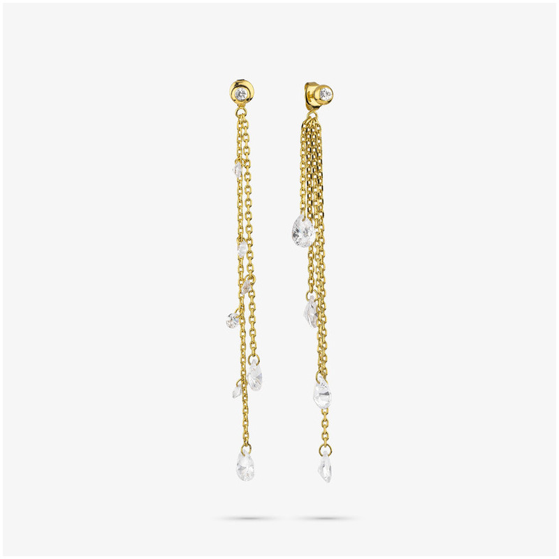 Brincos Mulher Compridos Myfair Ouro | Design Elegante com Correntes