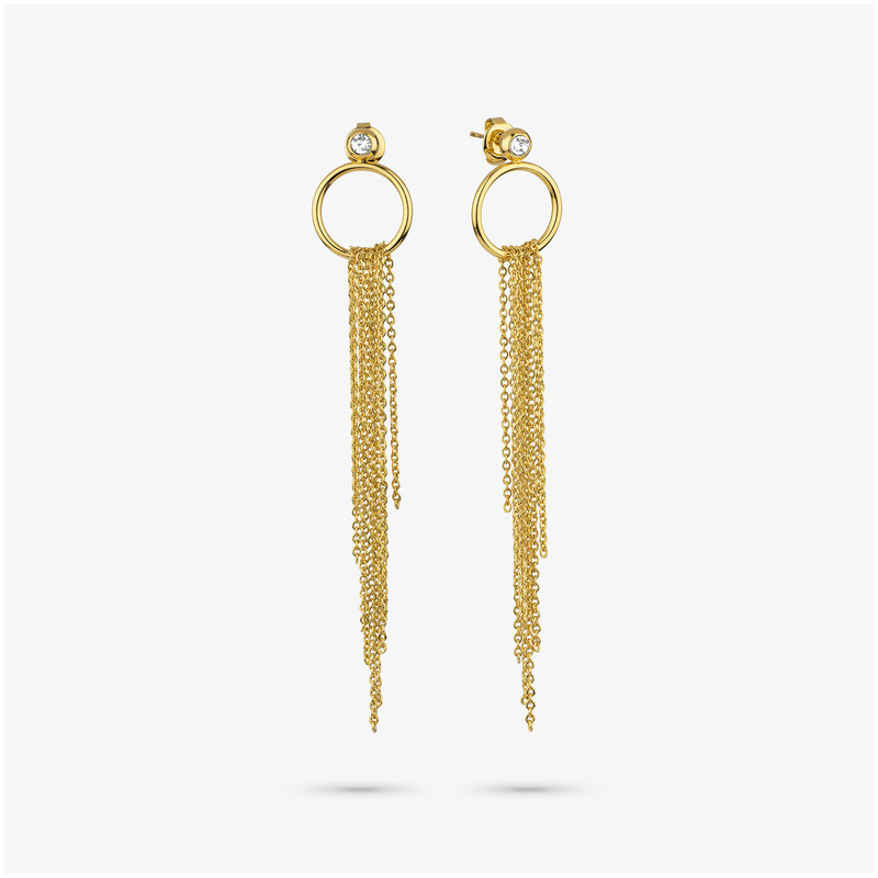Maxi Brincos Mulher Myfair Ouro | Design Marcante em Aço Dourado