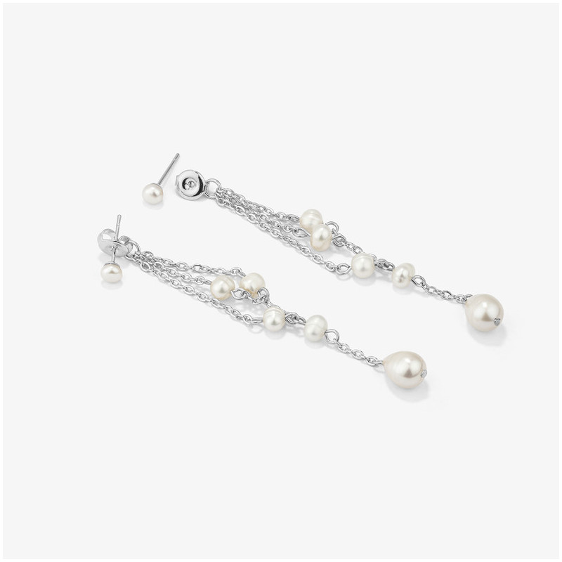 Brincos Mulher Bridgerton Pearl Prata | Design Sofisticado com Pérola