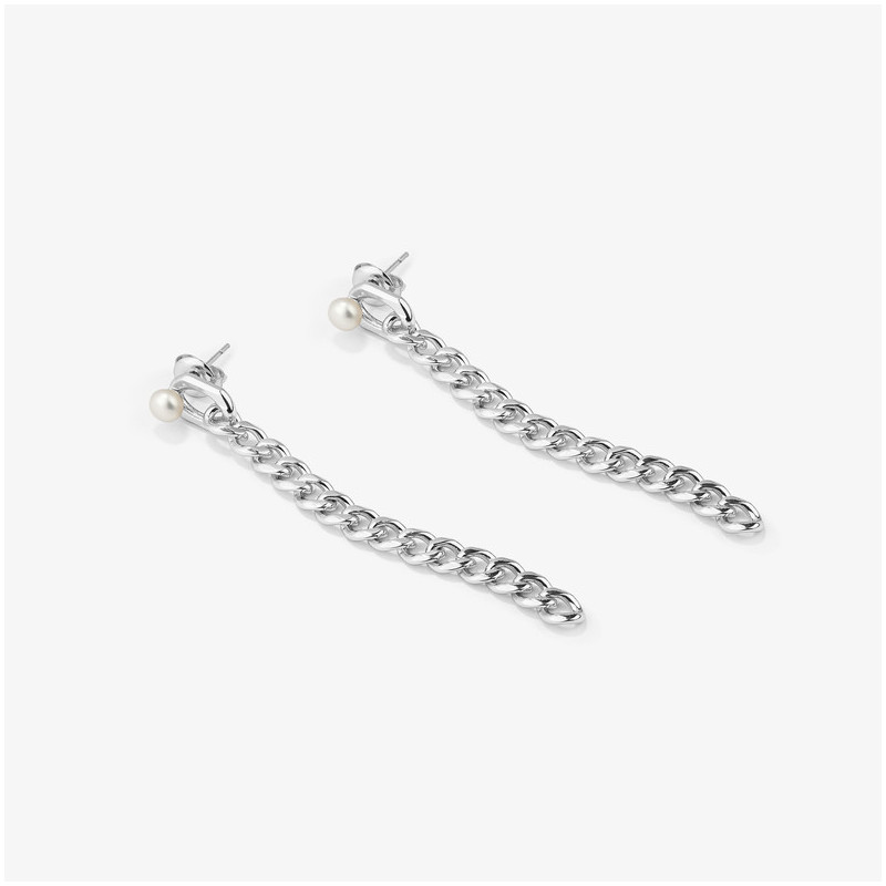 Brincos Mulher Emily Chain Prata