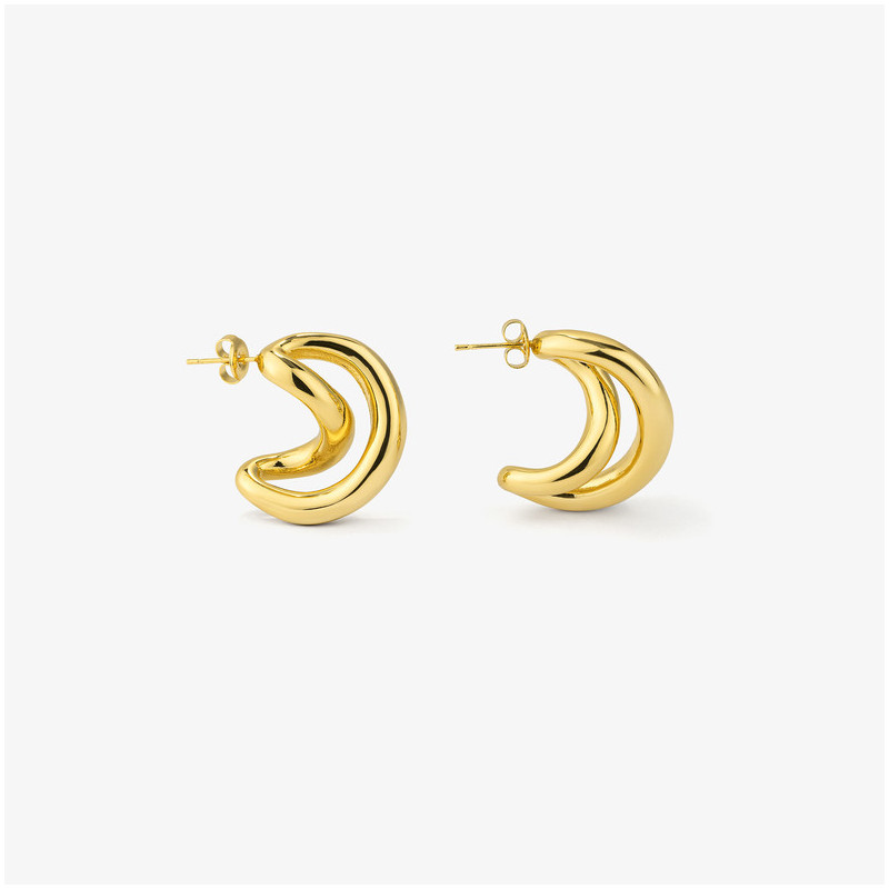 Brincos Mulher Blake Twist Dourados | Design Moderno em Aço Dourado