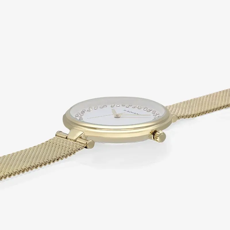 Relógio Mulher Circle Mesh Dourado