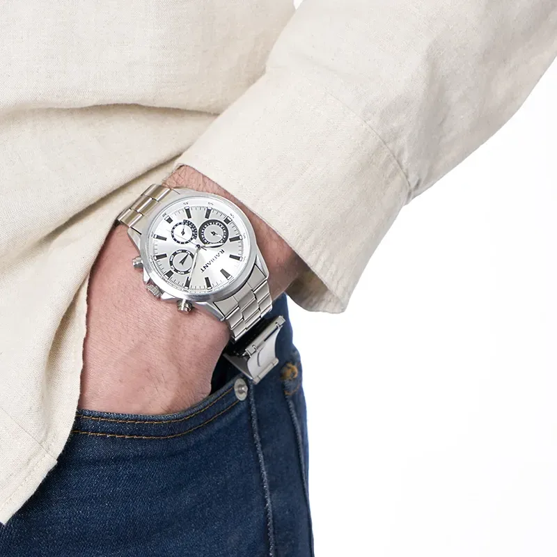 RAPTOR 44MM SILVER DIAL SS BRACELET