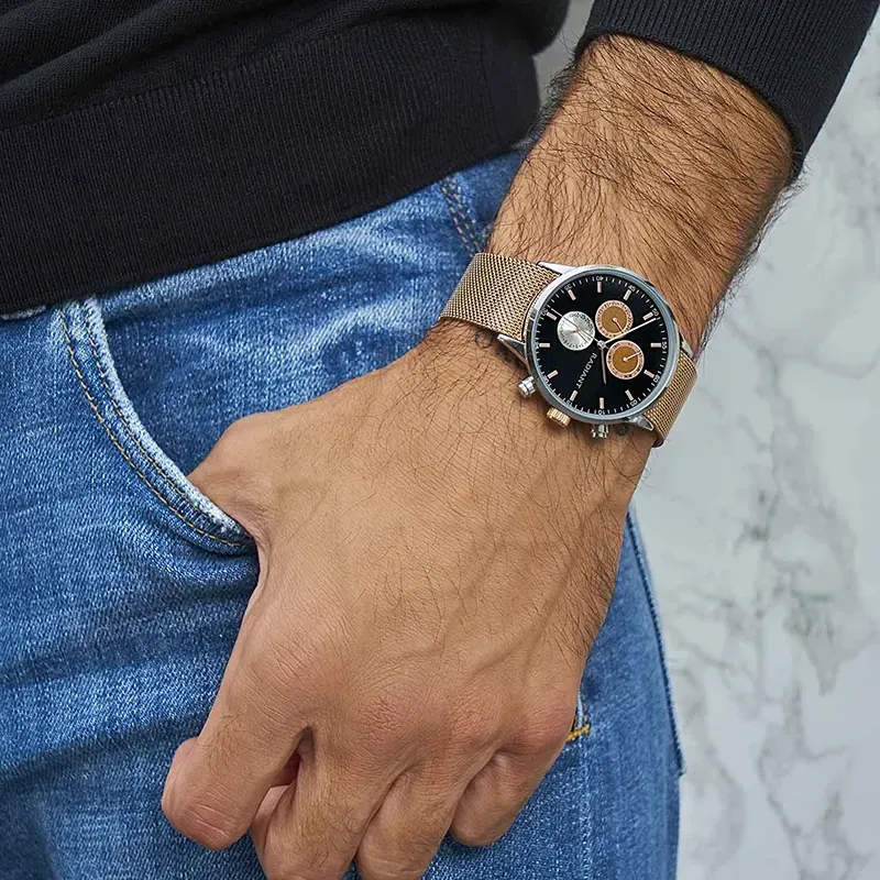 MAKERS 41MM BLACK DIAL IPRG MESH