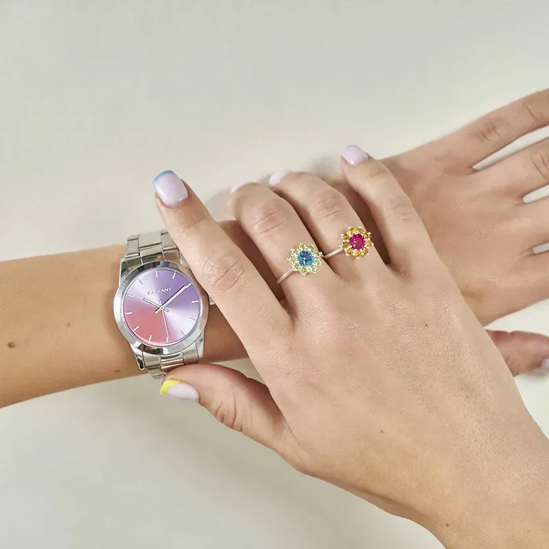 IBIZA 36MM LILA DEGRADE SS BRACELET