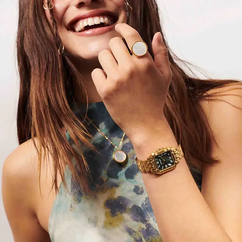 Radiant Bahamas Relógio Mulher Dourado com Mostrador Verde