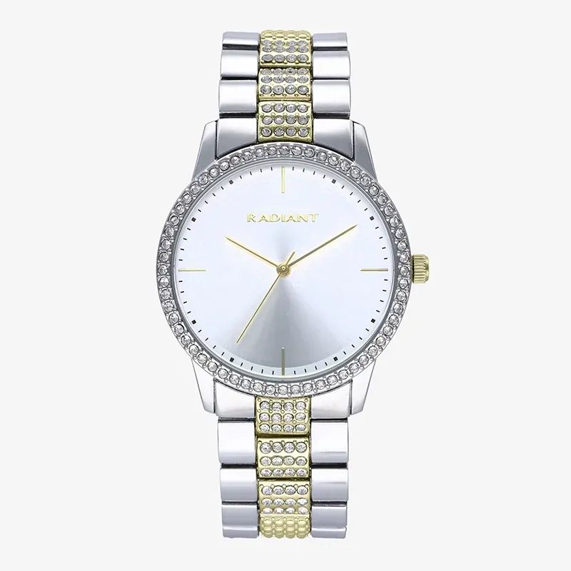 THELMA SILVER DIAL BITONE GOLD BRACELET