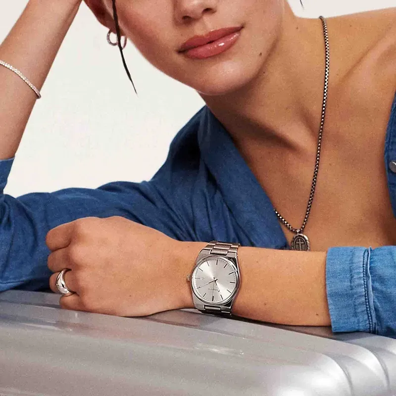 Radiant Air Relógio de Mulher Prateado com Brazelete de Aço