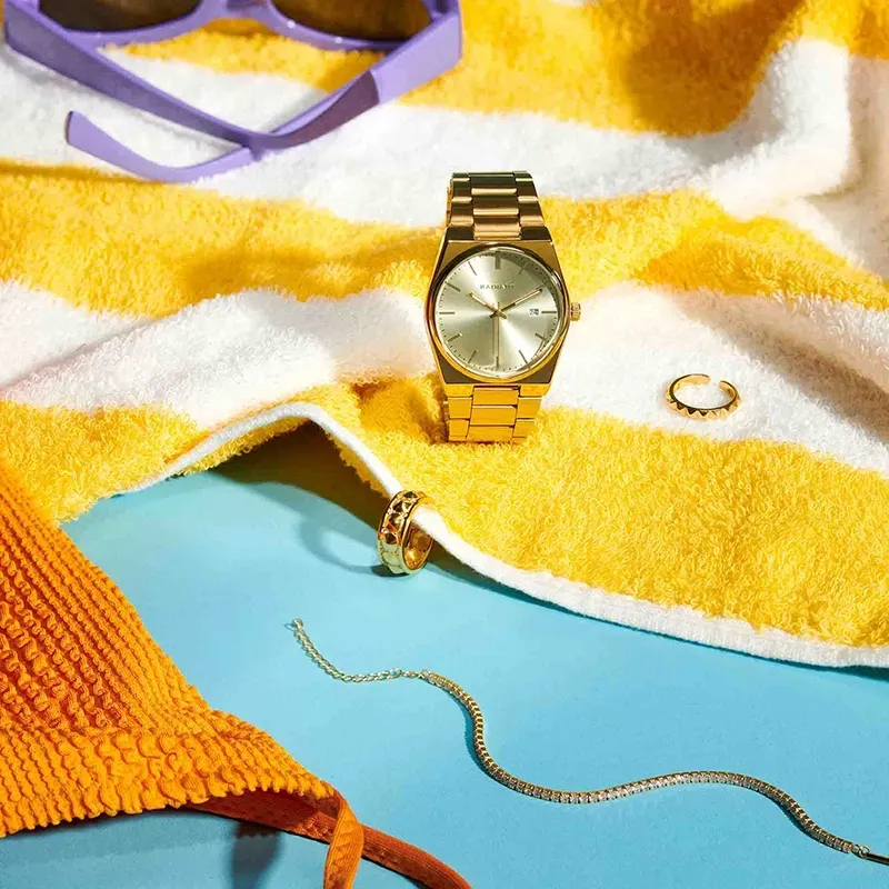 Radiant Air Relógio de Mulher Dourado com Bracelete de Aço