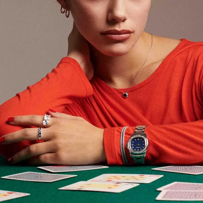 Radiant Scape Relógio de Mulher Azul Prateado com Bracelete de Aço