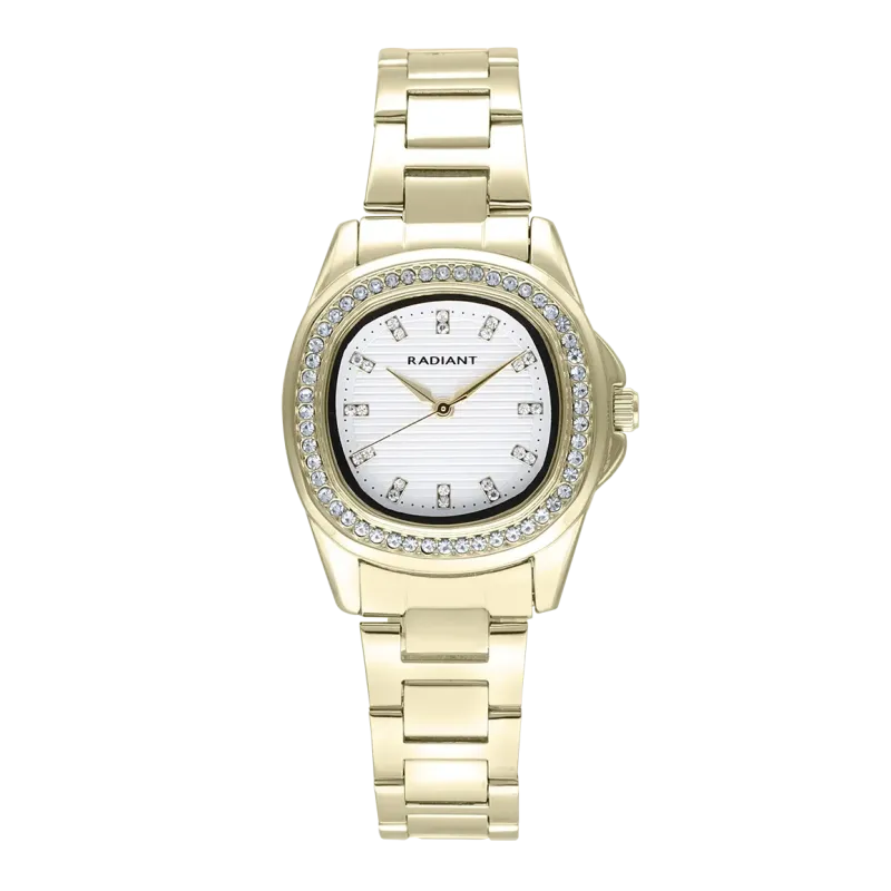 Radiant Scape Relógio de Mulher Dourado Bracelete Aço