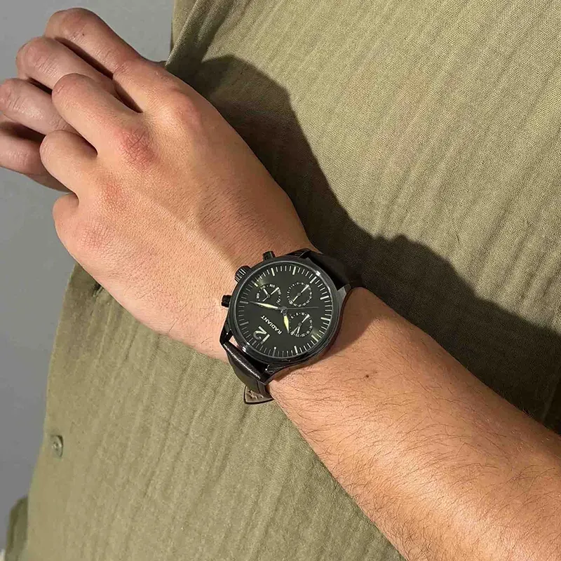 Radiant Team Relógio de Homem Bracelete Pele Sintética Castanha