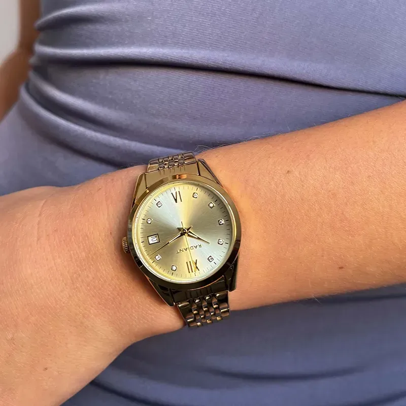 Radiant Legacy Relógio de Mulher Dourado Bracelete Aço