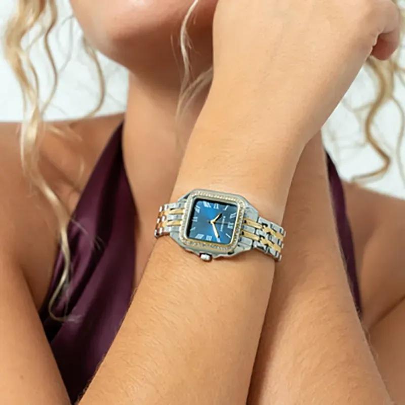 Relógio Bahamas Luxe em Azul/Bitone