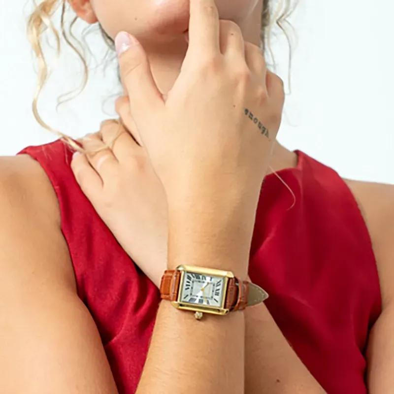 Relógio Nicole Correia Castanha/Dourado