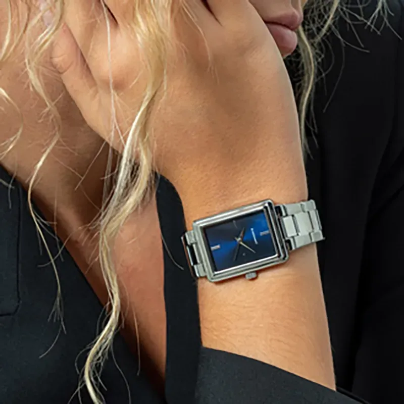 Reloj Courtney em Azul/Prateado