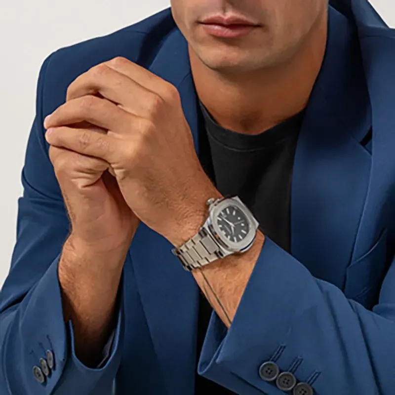 Relógio Homem Brad Preto/Prateado