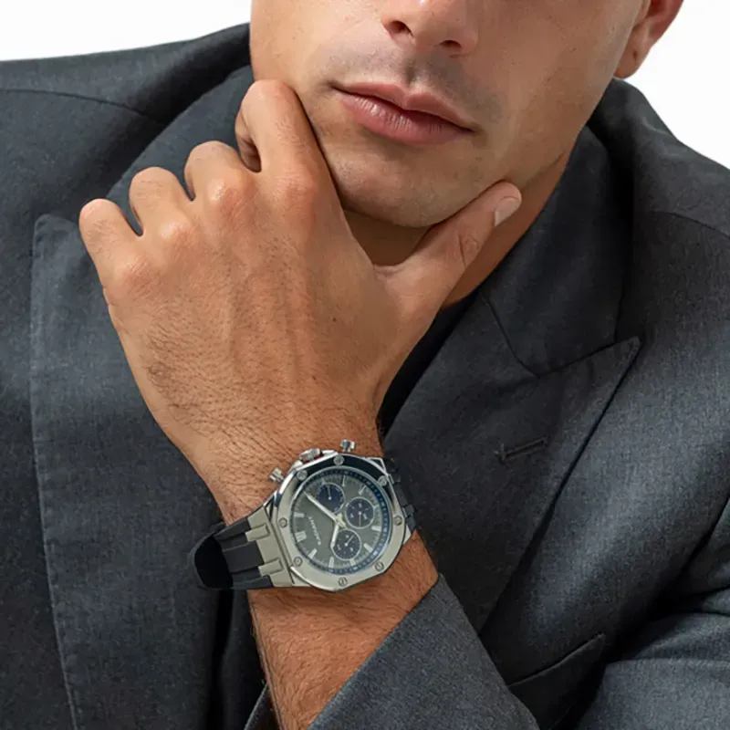 Relógio Homem Jack Cinzento/Pulseira de Silicone