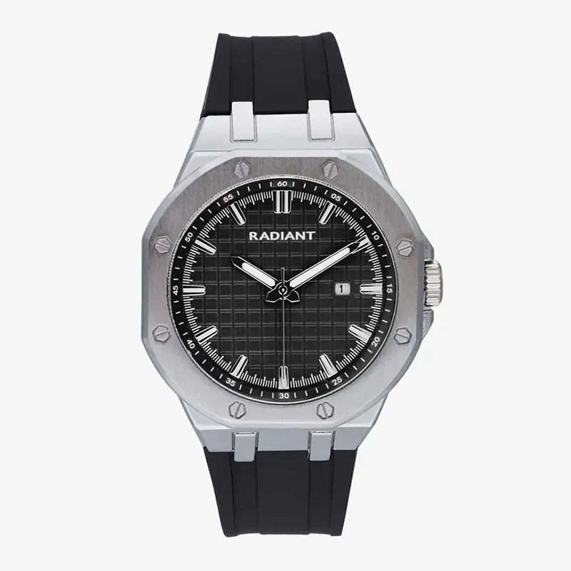 Relógio Homem Leonardo Preto/Pulseira de Silicone