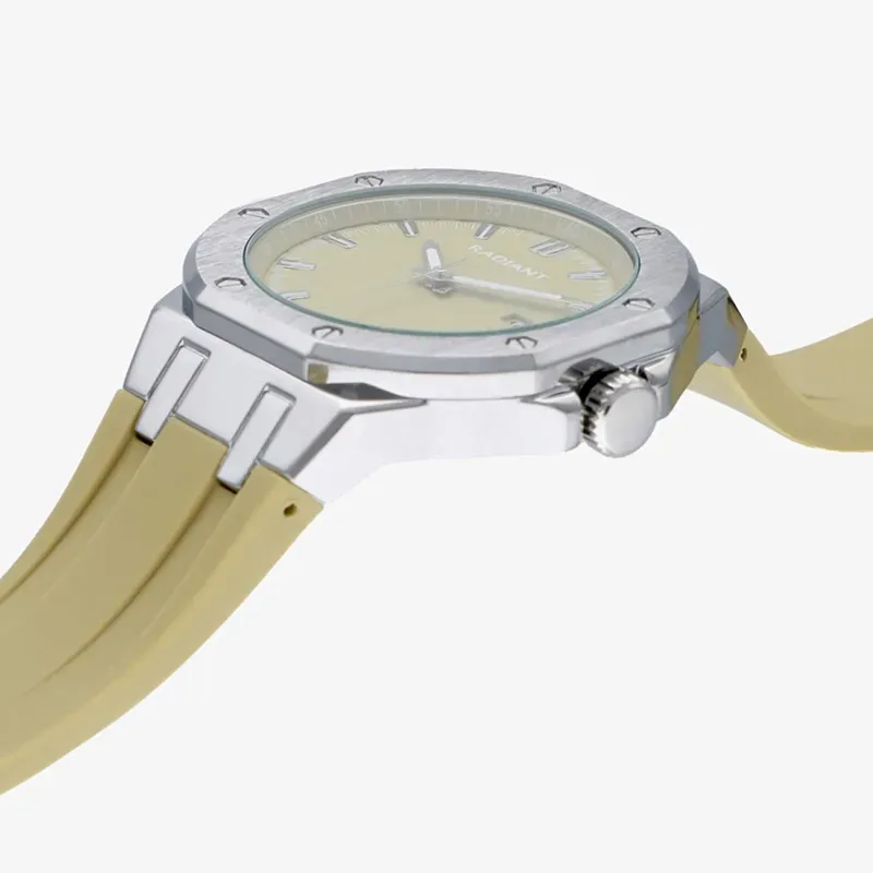 Relógio Homem Leonardo Verde/Pulseira de Silicone