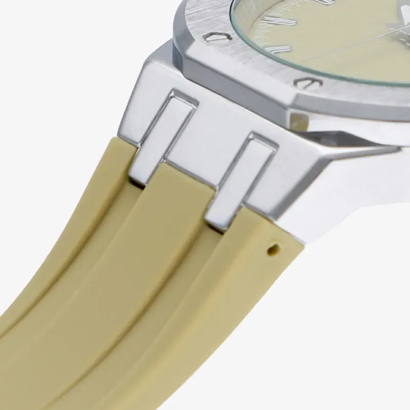 Relógio Homem Leonardo Verde/Pulseira de Silicone