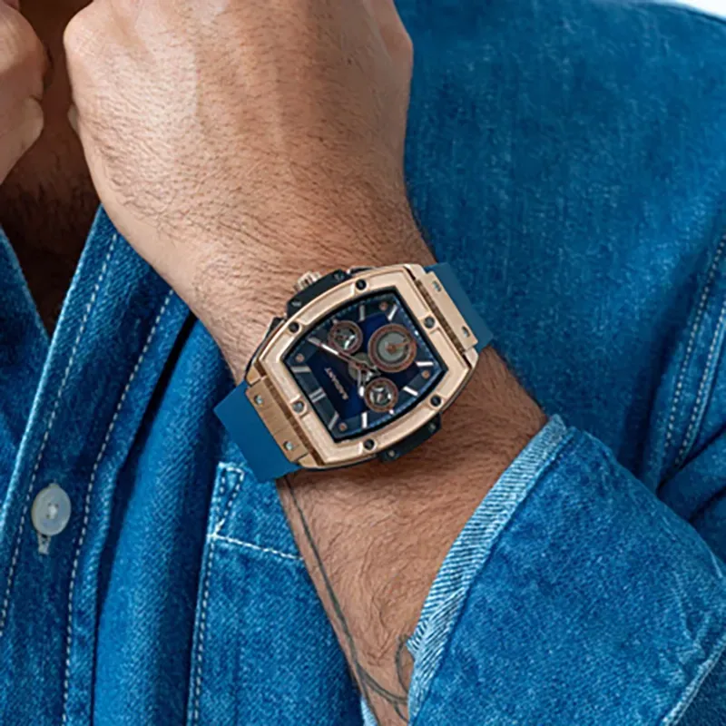 Relógio Homem Ryan Rose/Pulseira Azul